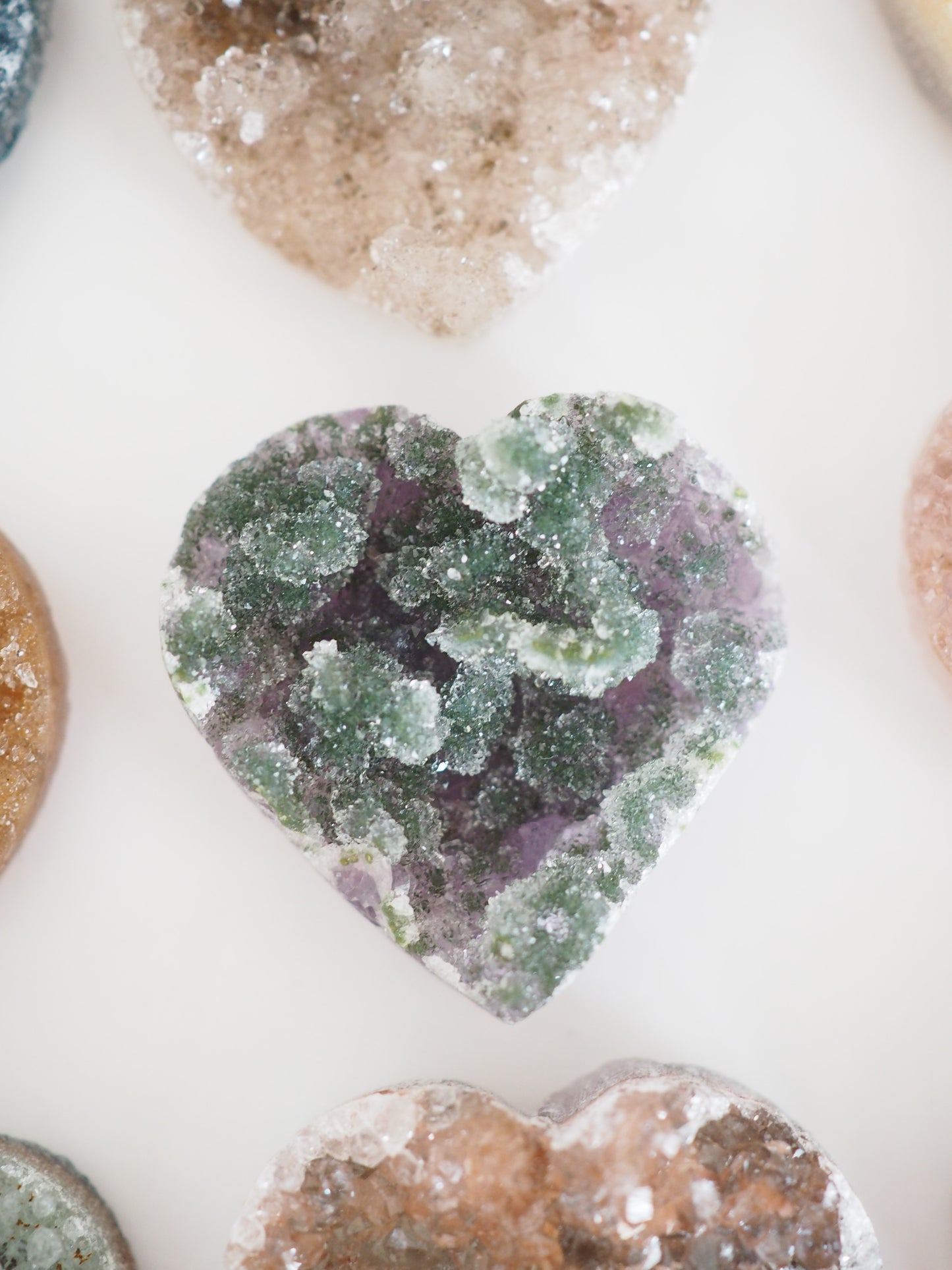 MYSTERY Rainbow Amethyst Herz - aus Uruguay RARE