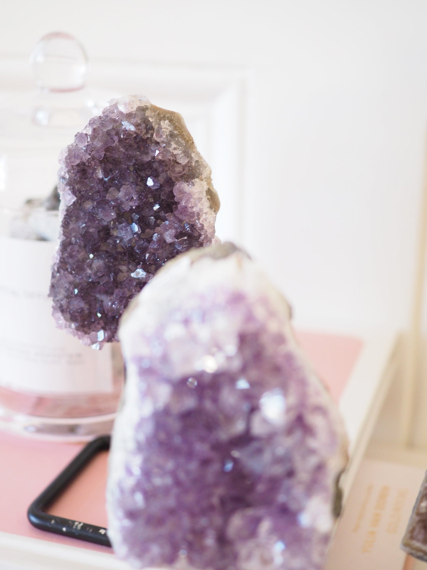 S Amethyst Cluster auf Ständer ca. 11 cm - aus Brasilien