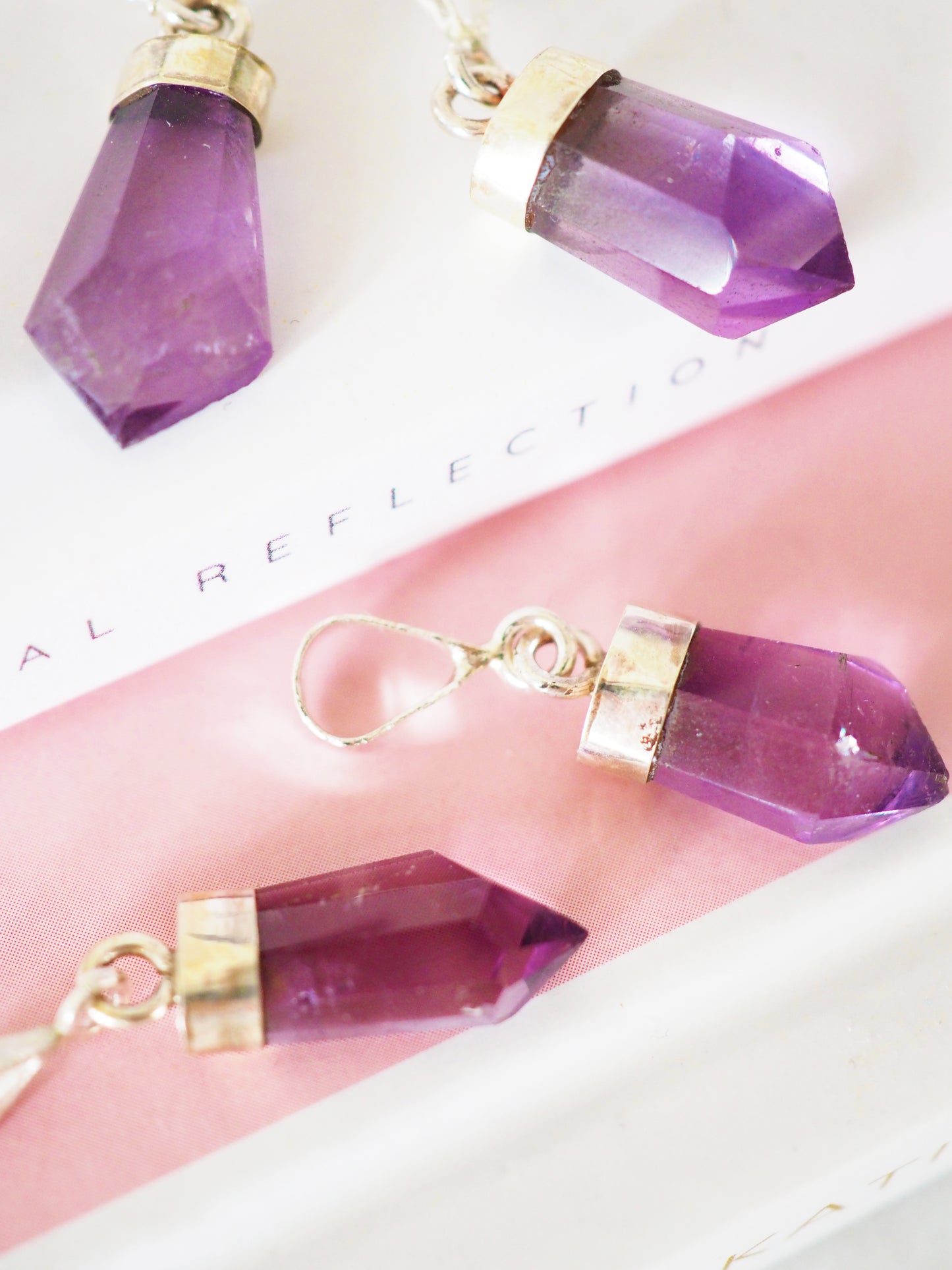 Amethyst 925er Sterlingsilber Anhänger ca. 2-3 cm - aus Bamyan Afghanistan RARE