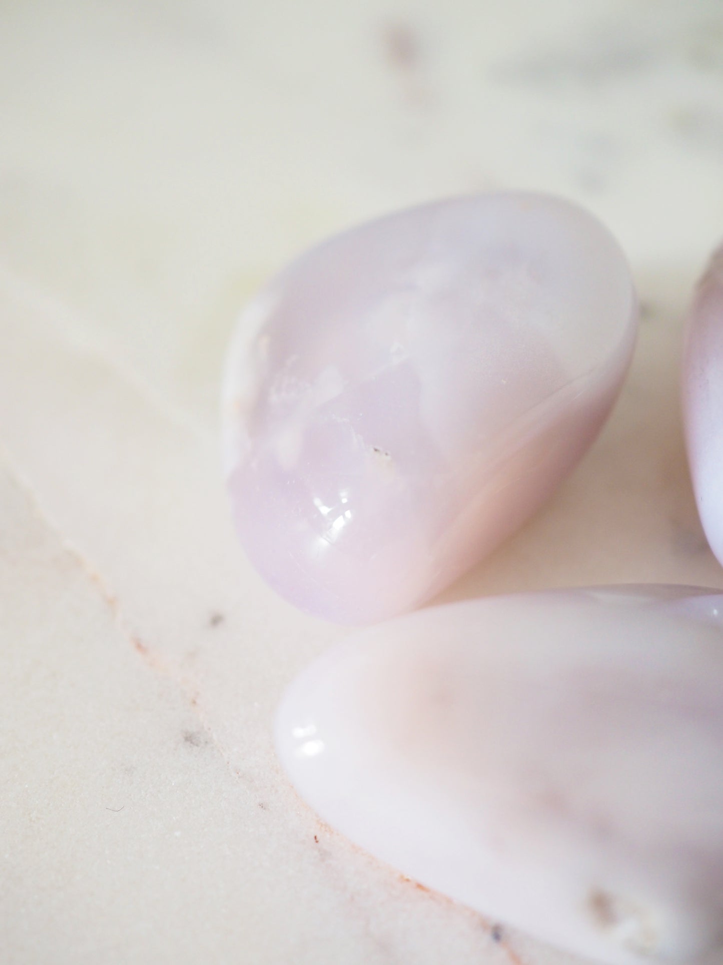 Rosa Chalcedon Trommelstein ca. 3cm - aus der Türkei HIGH QUALITY RARE