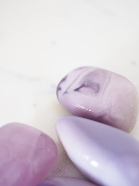 Lavendel Fluorit  Hydrofluorit Trommel Stein ca. 2.5cm - aus Mexiko