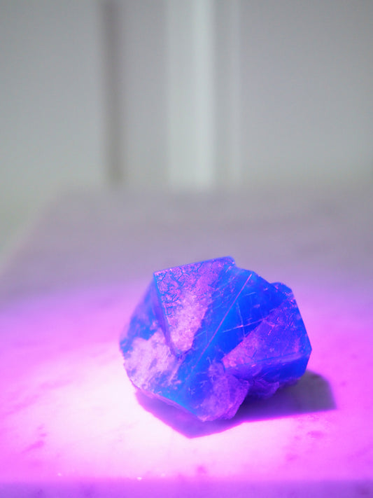 Fluorit - aus Purple Rain Pocket. Lady Annabella Mine. Eastagte. Weardale Co. Durham. England