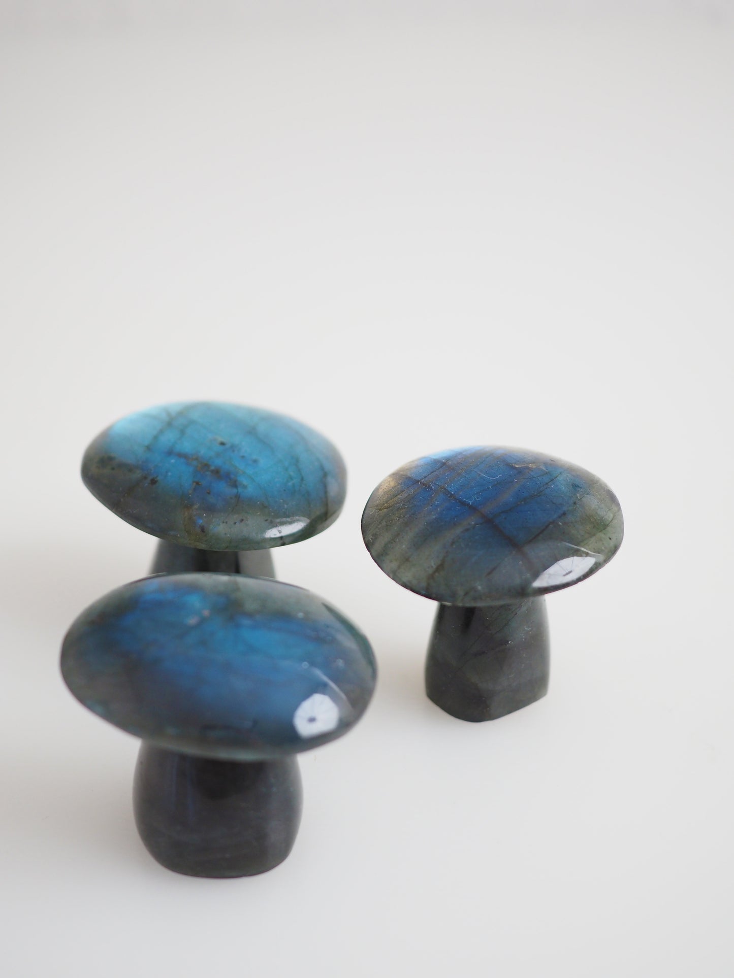 Flashy Blauer Labradorit Pilz ca. 5 cm - aus Madagascar Handcarved High Quality
