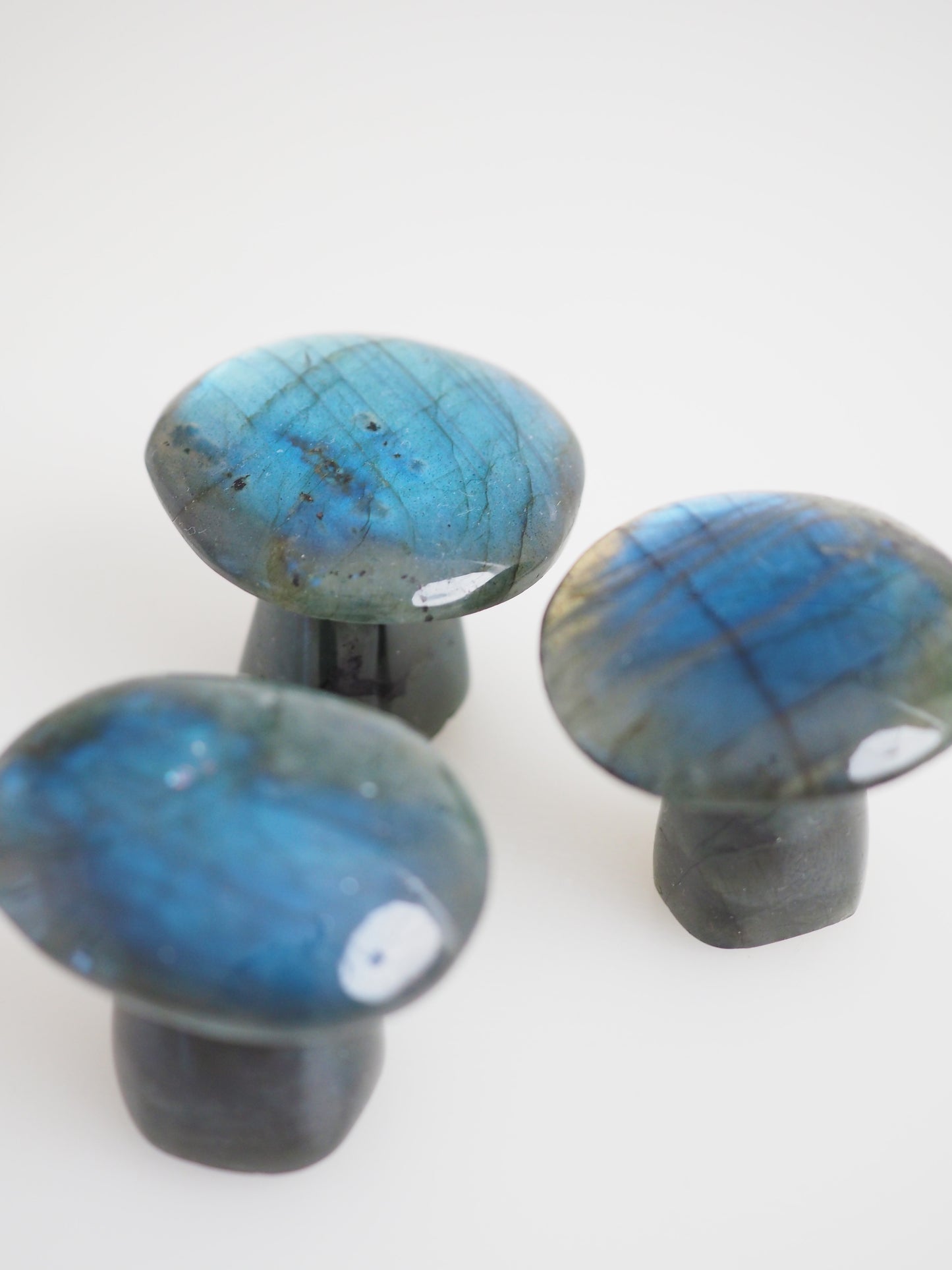Flashy Blauer Labradorit Pilz ca. 5 cm - aus Madagascar Handcarved High Quality