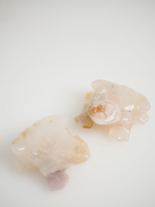 Blumenachat Frosch - aus Madagascar Hand Polished