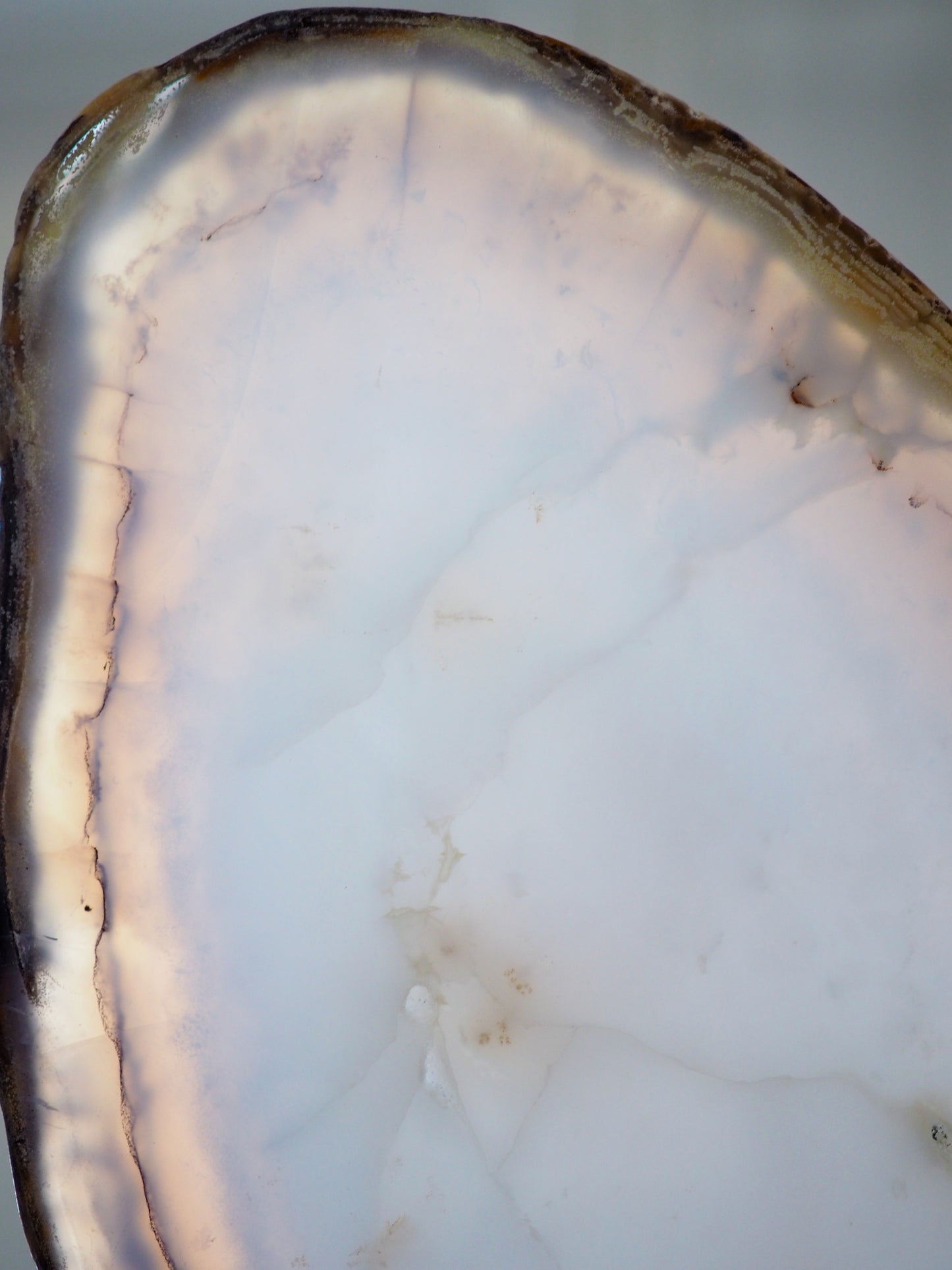 Blauer Chalcedon XL Slab . Tablett . Plate . Untersetzer ca. xxcm- aus Türkei High Quality