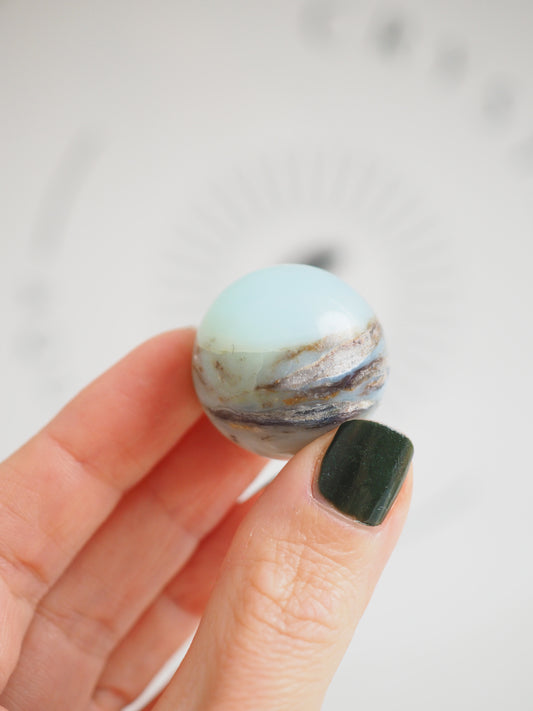 Grüner Opal Kugel - Green Opal ca. 2-3cm - aus Peru RARE