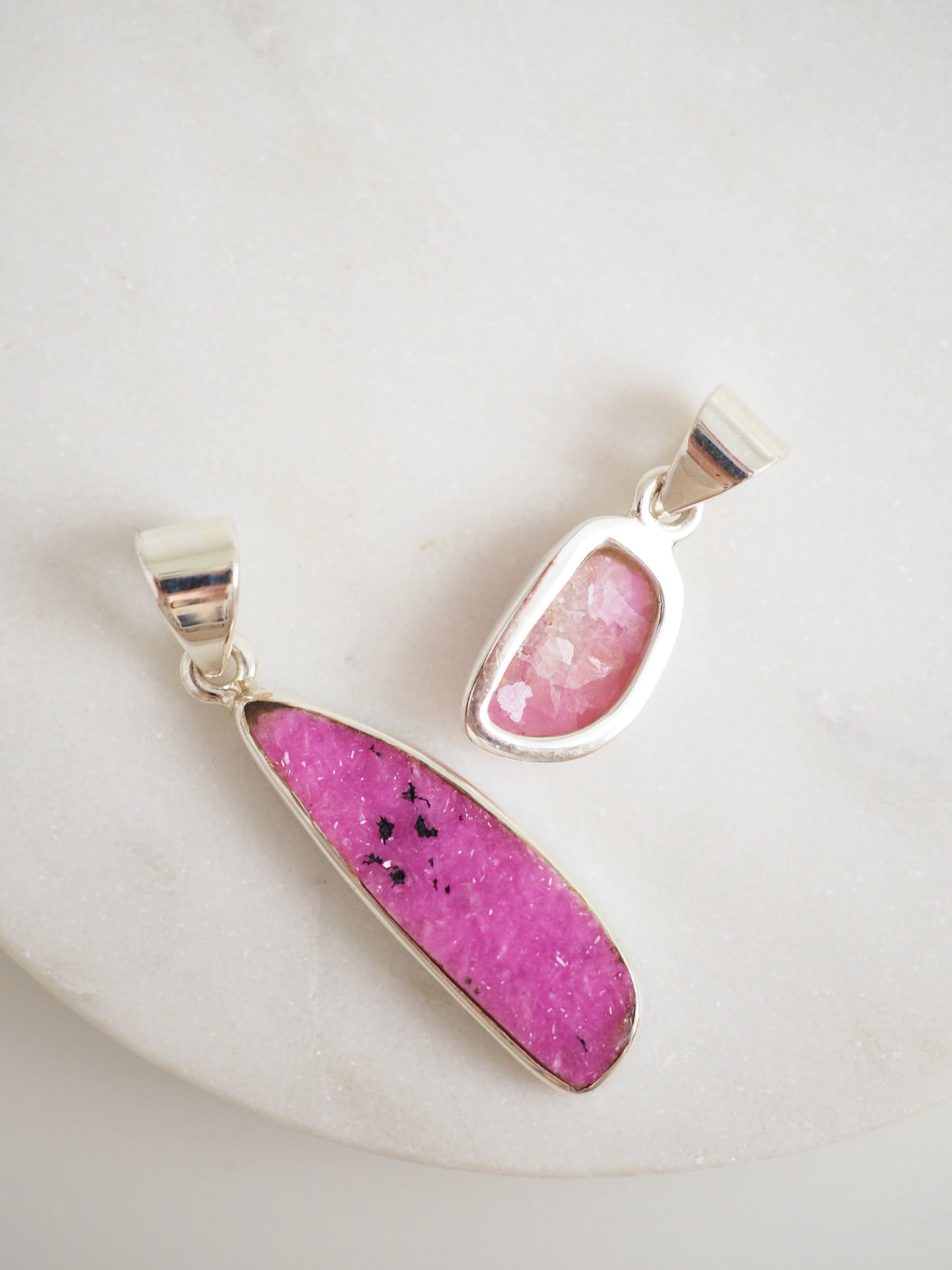 Pink Cobalto Calcite - Kobalt Calzit Anhänger 925 Sterlingsilber