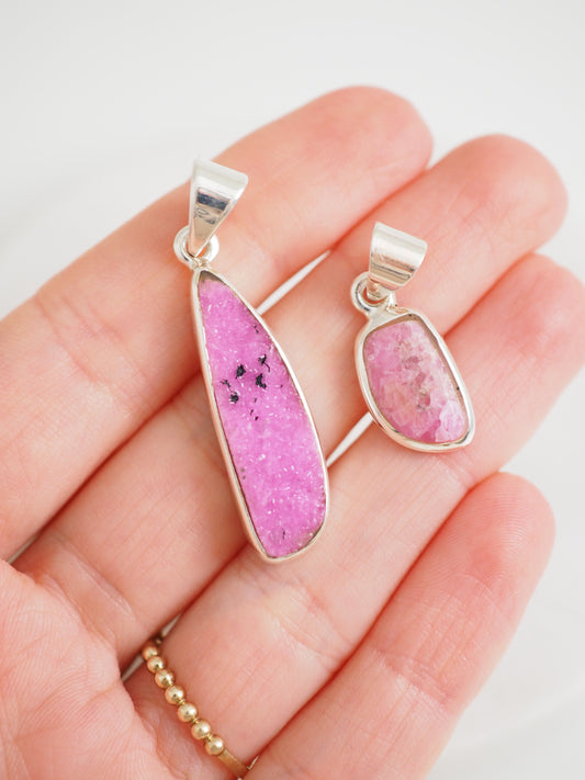 Pink Cobalto Calcite - Kobalt Calzit Anhänger 925 Sterlingsilber