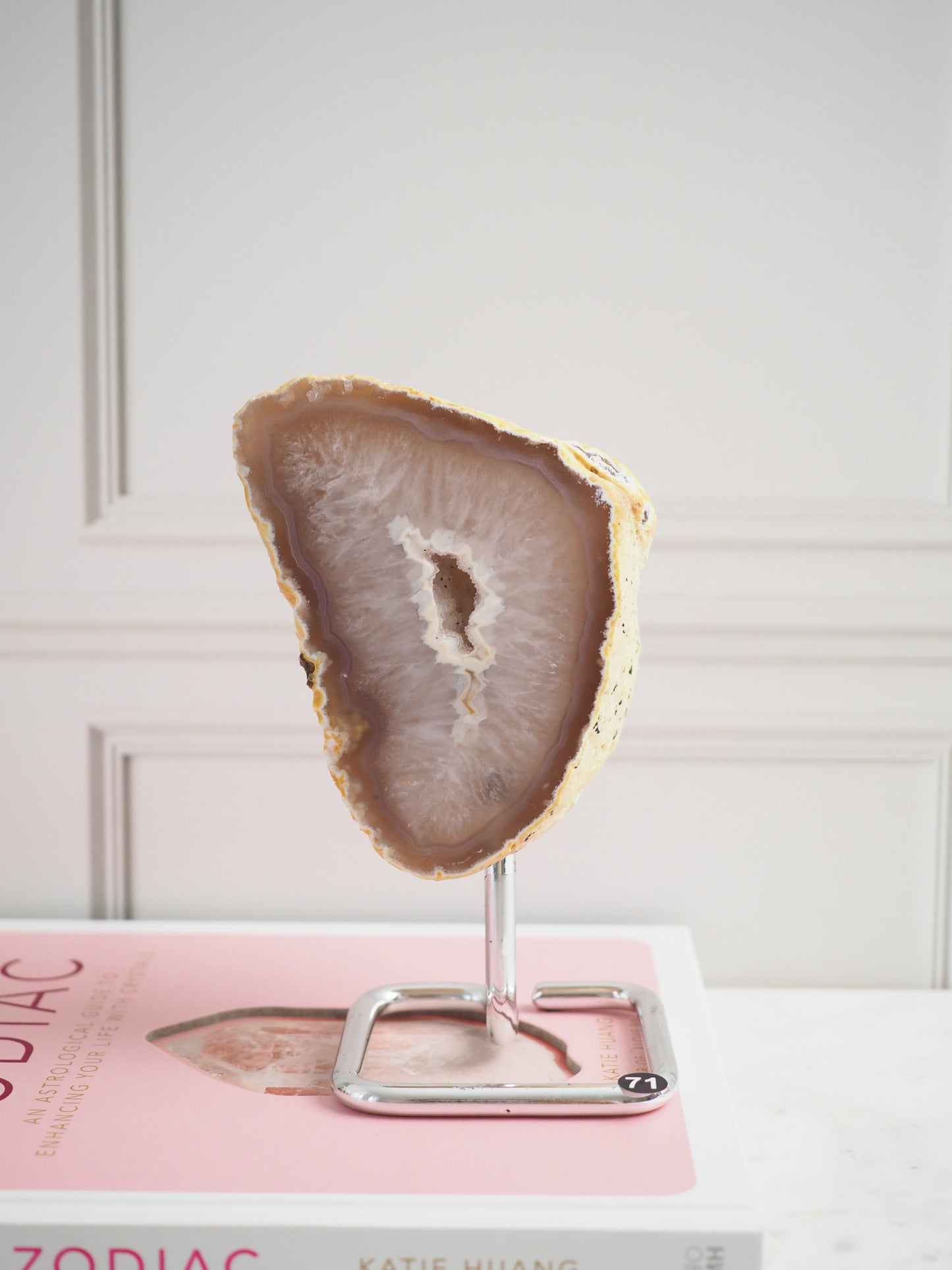 Druzy Achat Geode auf Ständer 71 . Halter ca 11-15 cm - aus Brasilien HIGH QUALITY Handpoliert