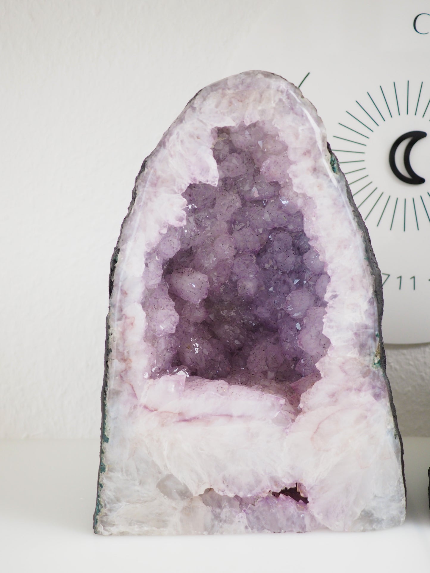 Flieder Violette Amethyst Geoden PAAR mit Kathedralen Kristallen & Amethyst Blumen ca. xx cm 14 Kg . PARADISE COLLECTION - aus Brasilien HIGH QUALITY