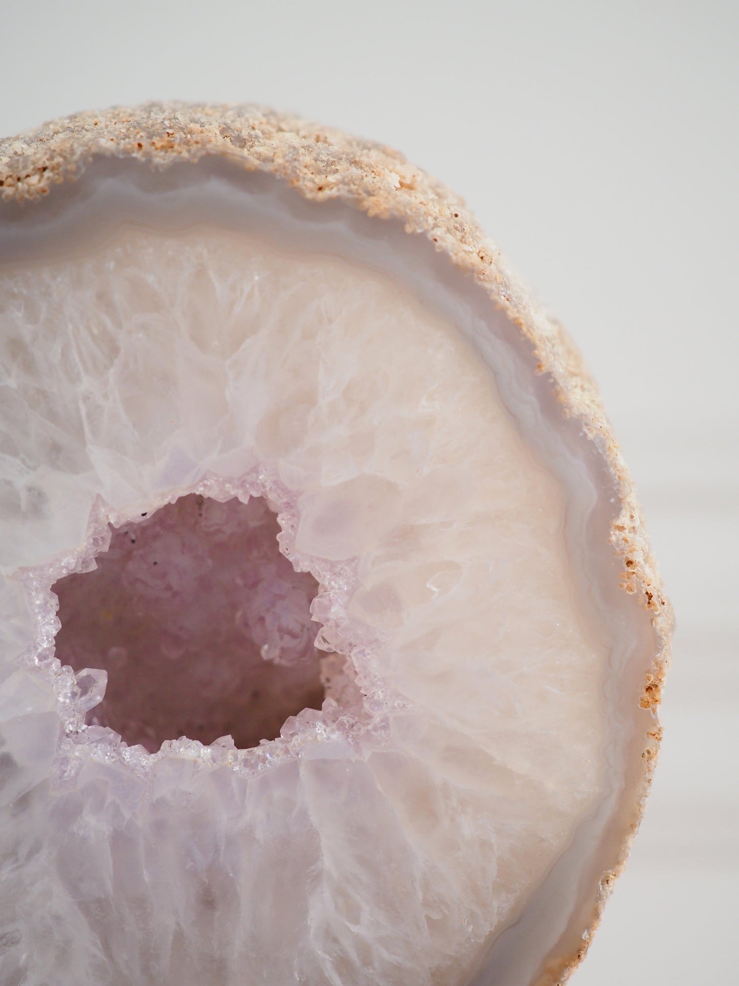 Druzy Lila Achat Geode auf Ständer 72. Halter ca 11-15 cm - aus Brasilien HIGH QUALITY Handpoliert