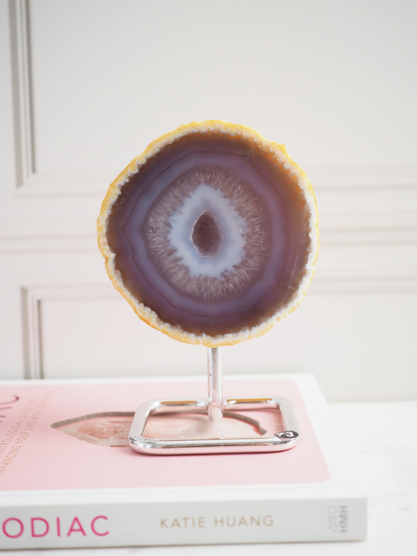 Druzy Achat Geode auf Ständer 73. Halter ca 11-15 cm - aus Brasilien HIGH QUALITY Handpoliert