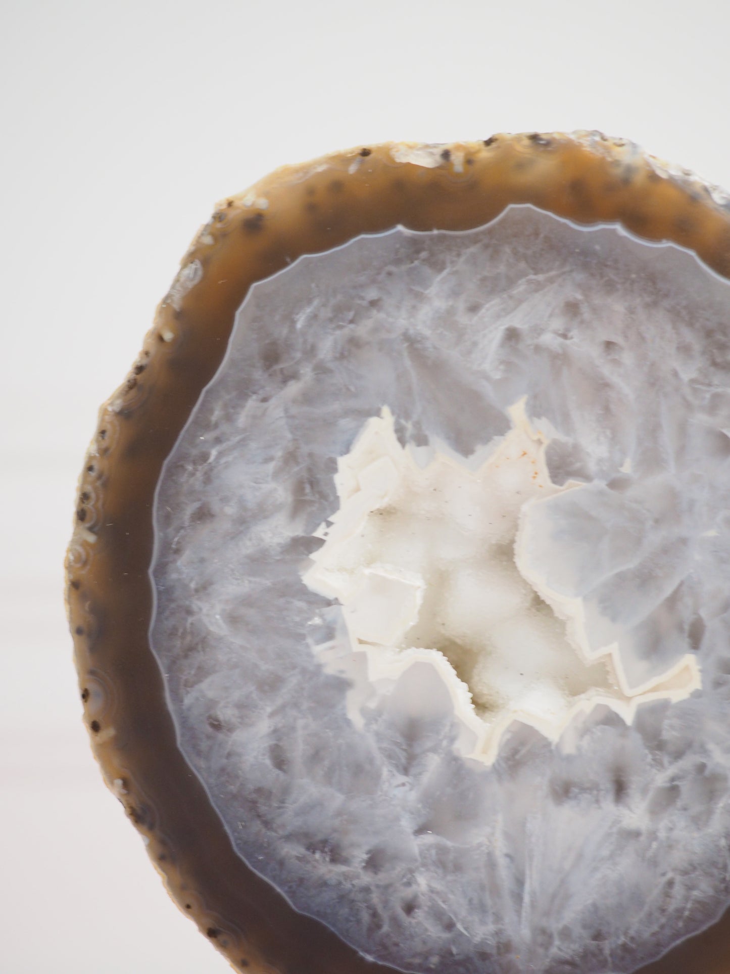 Druzy Achat Geode auf Ständer 75. Halter ca 11-15 cm - aus Brasilien HIGH QUALITY Handpoliert