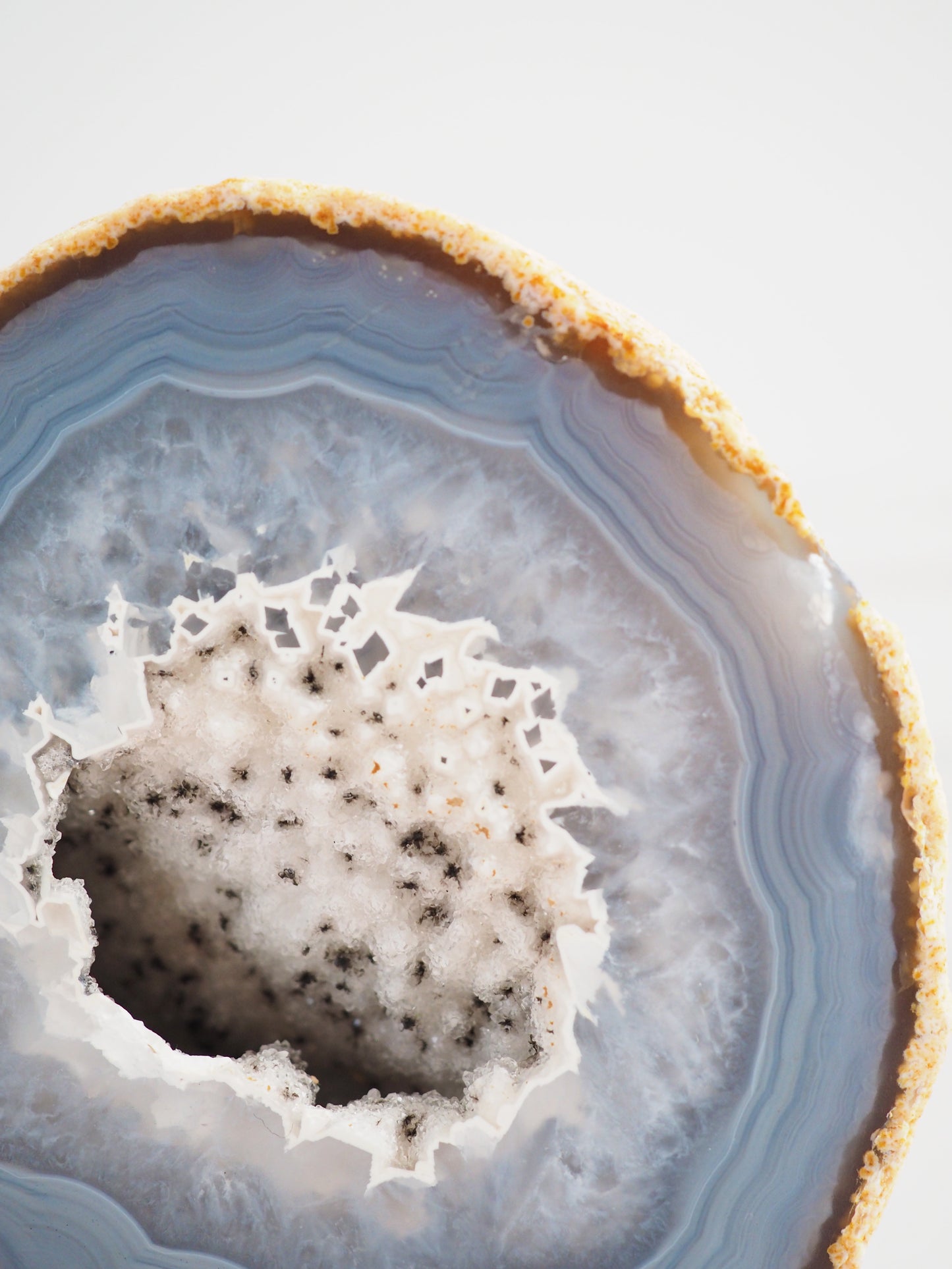 Druzy Achat Geode auf Ständer 76. Halter ca 11-15 cm - aus Brasilien HIGH QUALITY Handpoliert