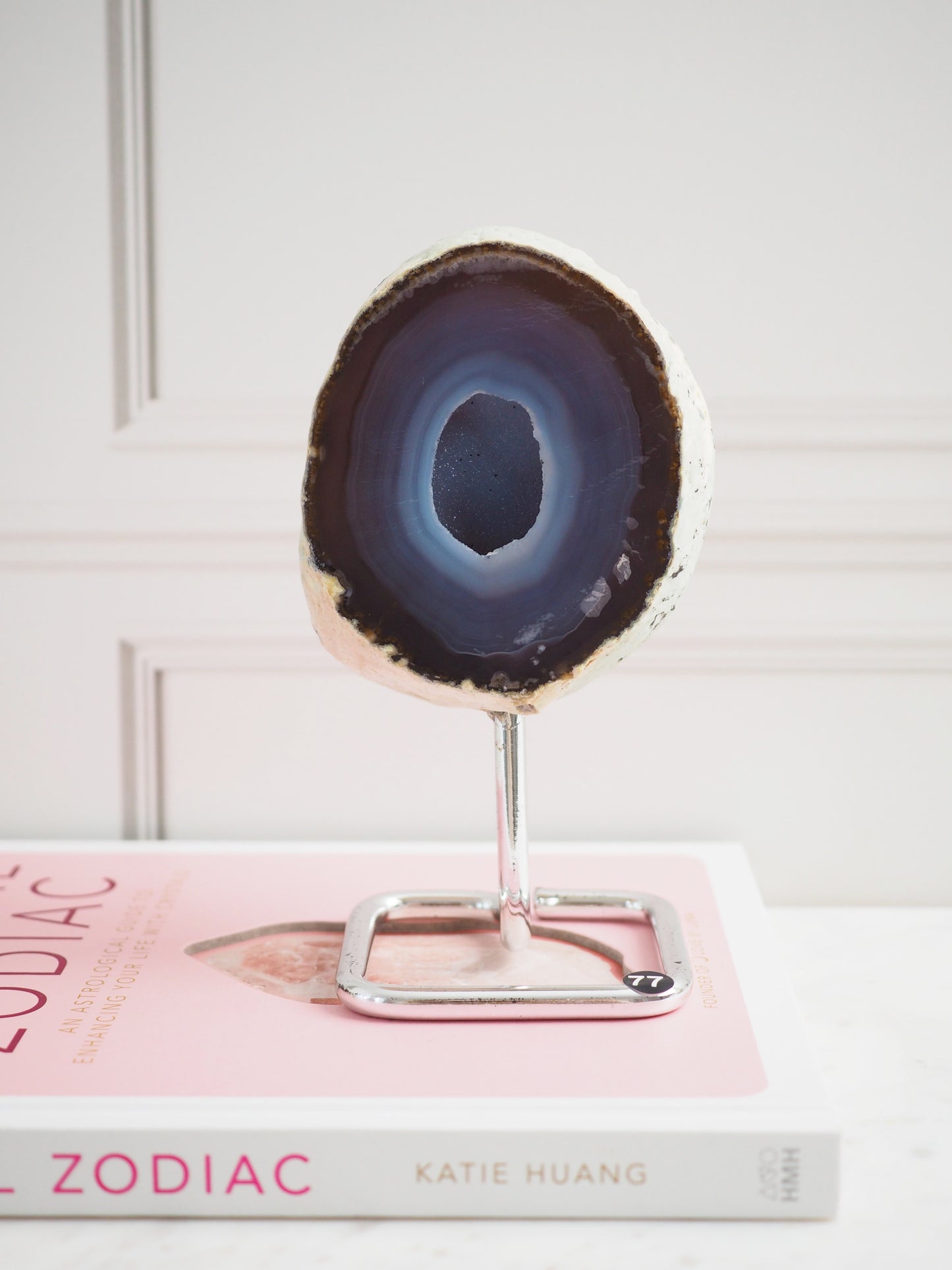 Druzy Achat Geode auf Ständer 77. Halter ca 11-15 cm - aus Brasilien HIGH QUALITY Handpoliert