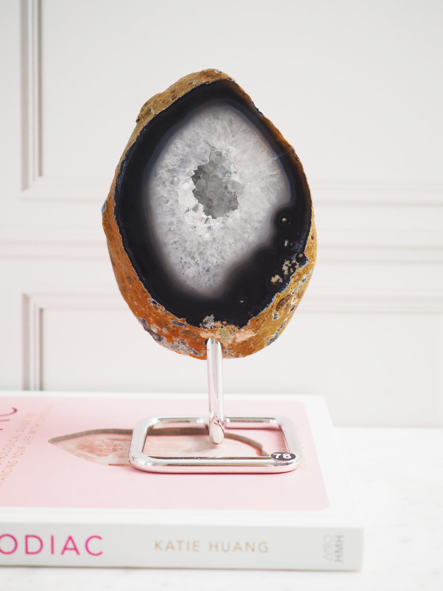 Druzy Achat Geode auf Ständer 78. Halter ca 11-15 cm - aus Brasilien HIGH QUALITY Handpoliert