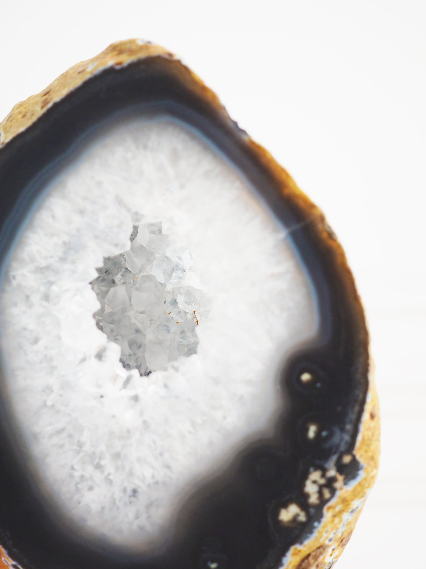 Druzy Achat Geode auf Ständer 78. Halter ca 11-15 cm - aus Brasilien HIGH QUALITY Handpoliert
