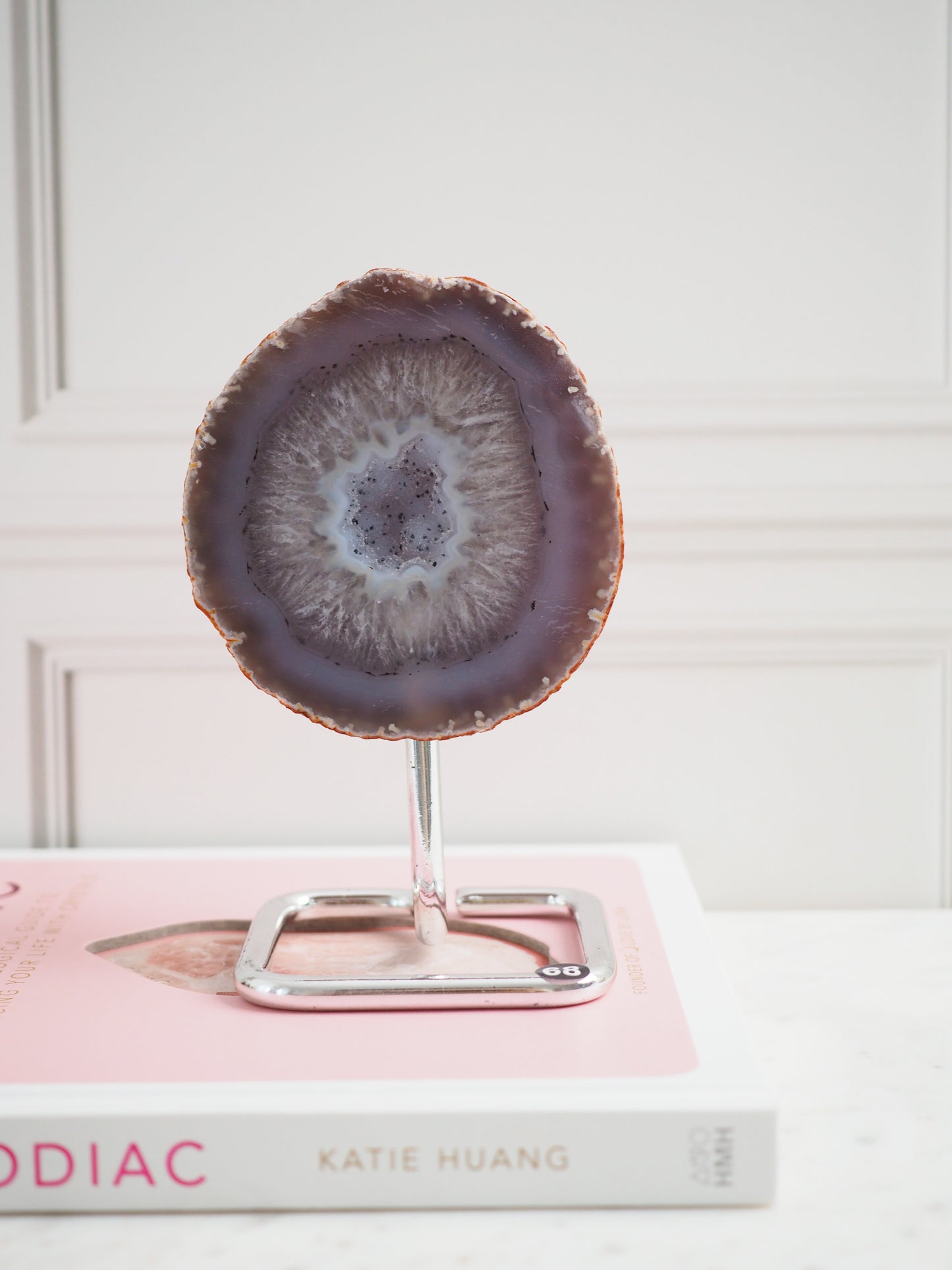 Druzy Achat Geode auf Ständer 98. Halter ca 11-15 cm - aus Brasilien HIGH QUALITY Handpoliert