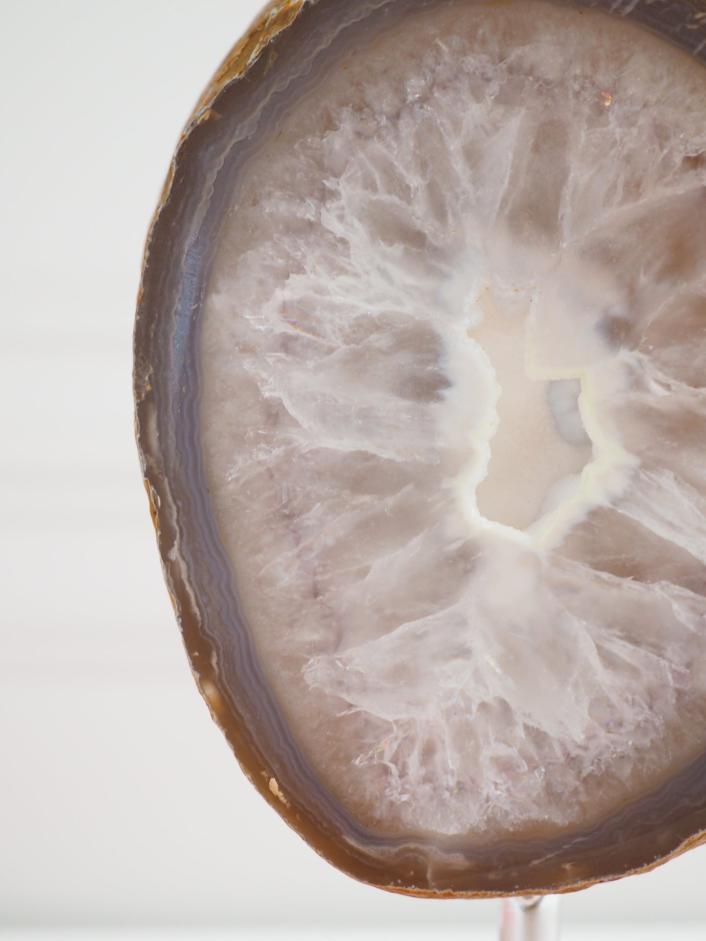 Druzy Achat Geode auf Ständer 96. Halter ca 11-15 cm - aus Brasilien HIGH QUALITY Handpoliert