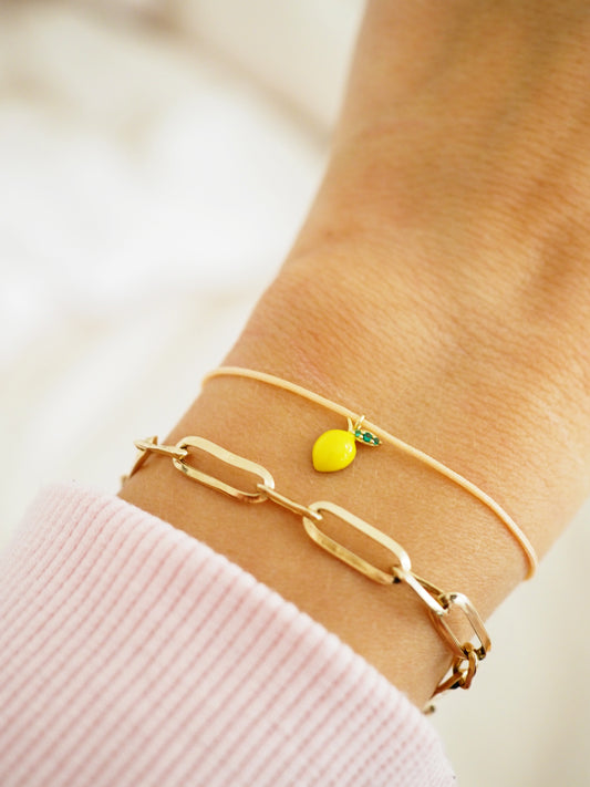 Zitrone Armband MIRACLE CANDY COLLECTION - 925 Sterlingsilber vergoldet mit Zirkonia