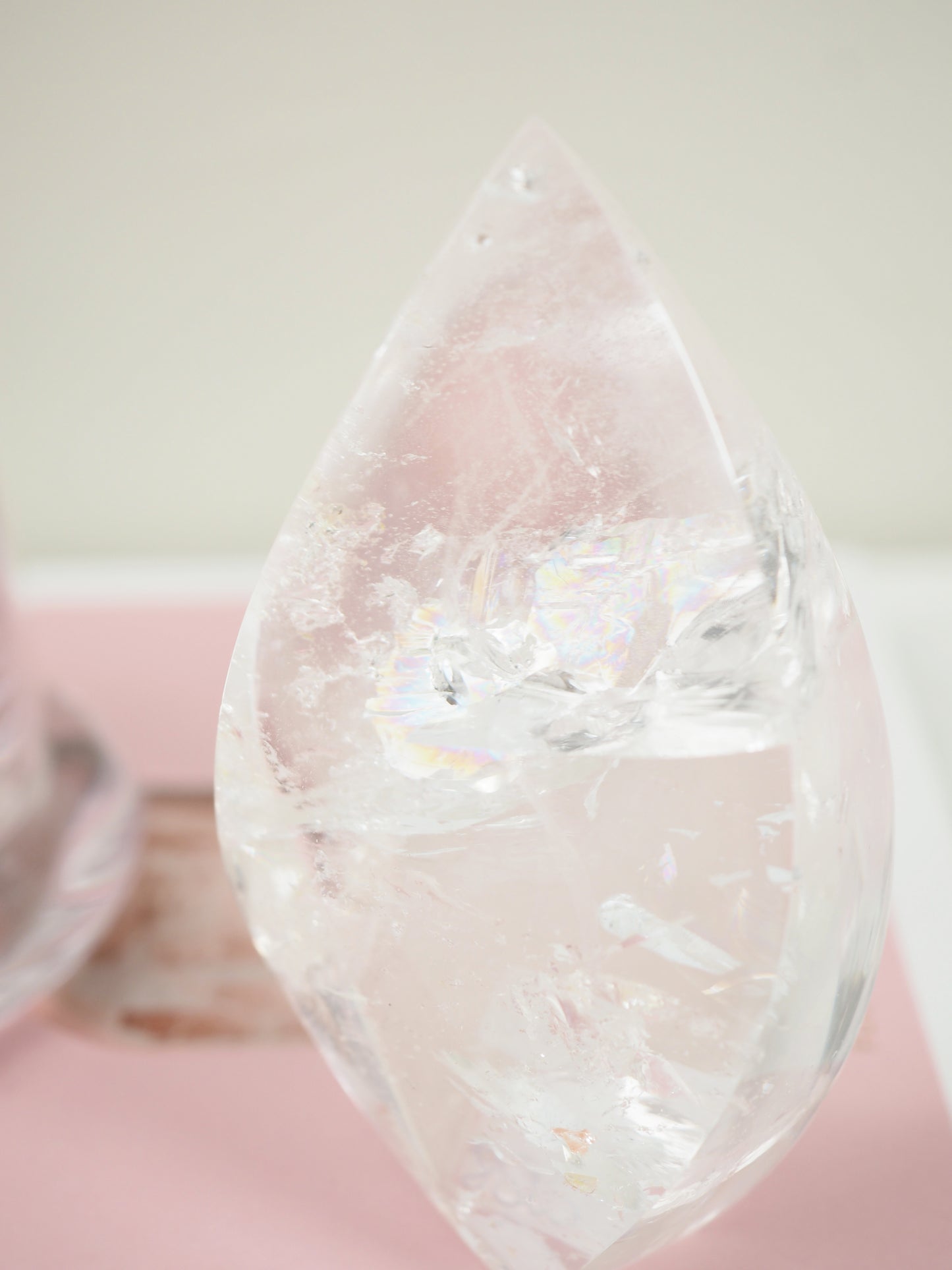 Bergkristall Flamme mit Regenbögen - aus Brasilien HIGH QUALITY