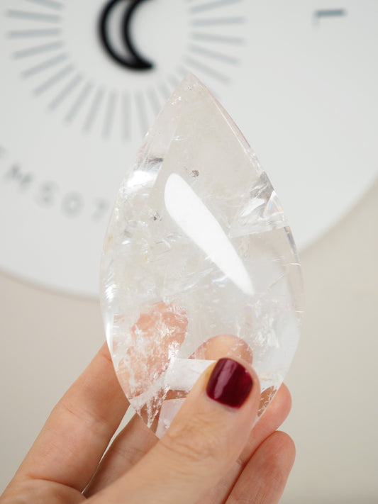 Bergkristall Flamme mit Regenbögen - aus Brasilien HIGH QUALITY