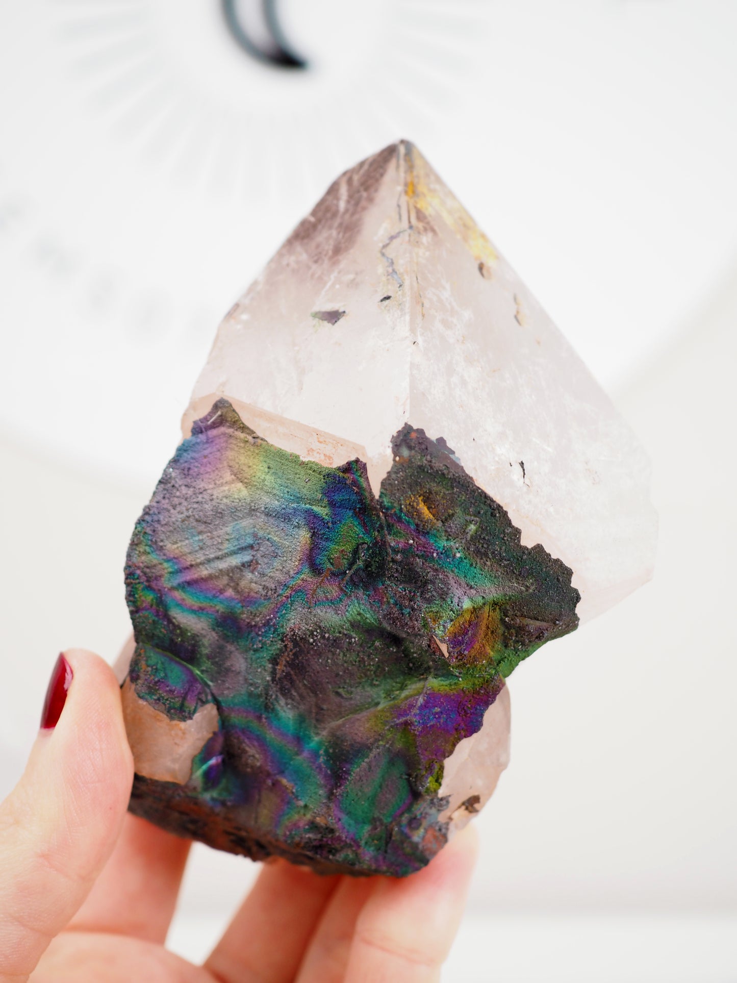 XXLRainbowquartz mit Phantomen. Regenbogen Quarz . Turgite Hämatit Goetit Quarz -aus Itremo Massif, Itremo - South of Ibity Mountain, - aus Itremo Massif, Itremo, Ambatofinandrahana Distric, Fianarantsoa Province Madagascar RARE NEW FIND