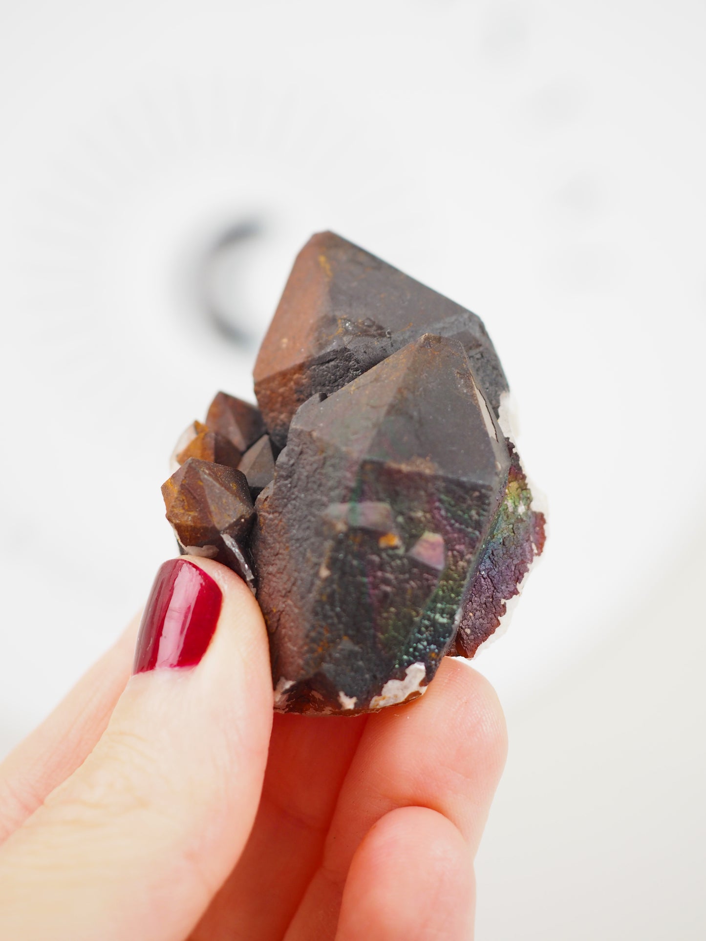 Rainbowquartz . Regenbogen Quarz . Turgite Hämatit Goetit Quarz -aus Itremo Massif, Itremo - South of Ibity Mountain, Ambatofinandrahana Distric, Fianarantsoa Province Madagascar RARE NEW FIND