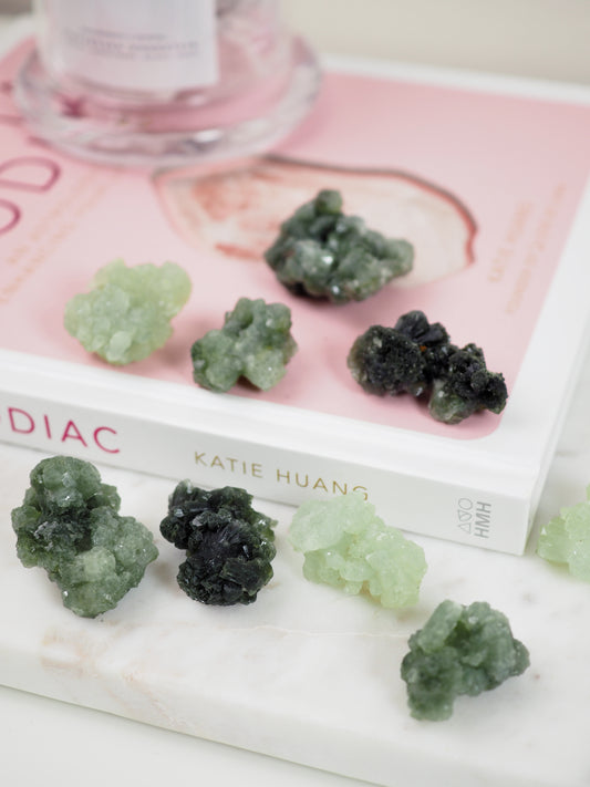 Grünes Prehnit Cluster - aus Marokko HIGH QUALITY