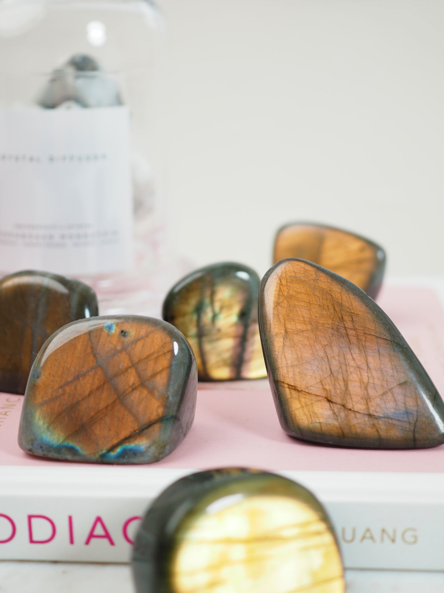 Sunset Mini Labradorit Freiform Gold Flash . ca. 5 cm - aus Madagascar HIGH QUALITY