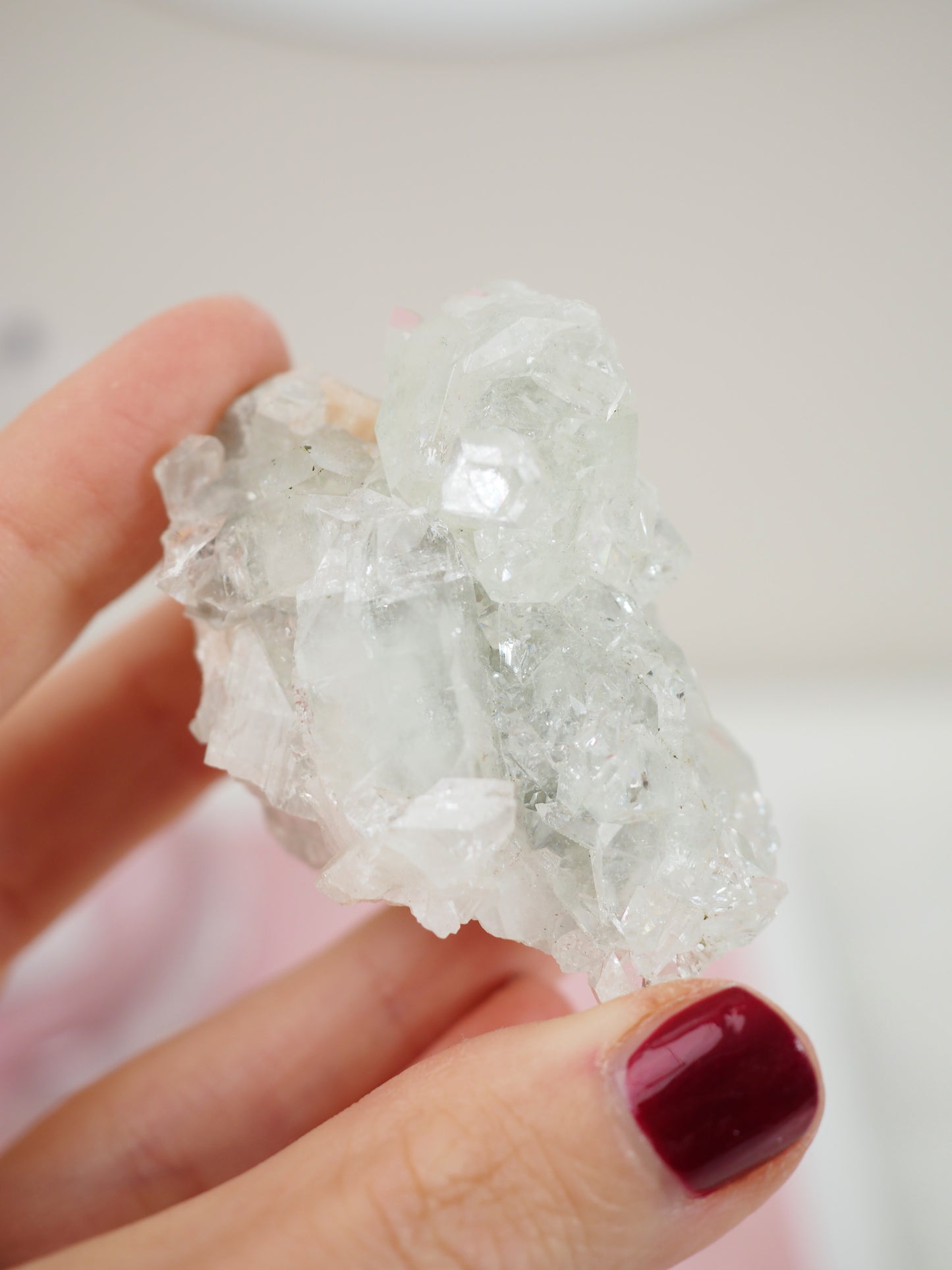 Apophylit mit Stilbit und Chalcedon - aus Indien