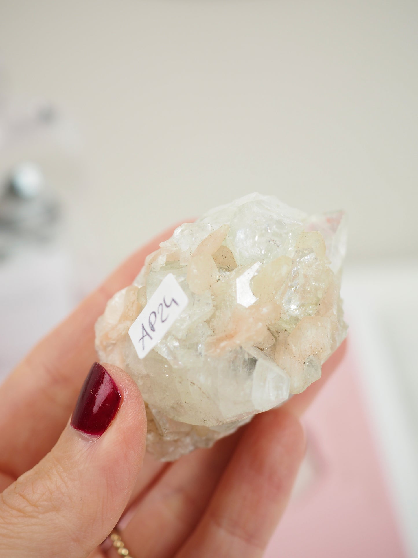 Apophylit mit Stilbit - aus Indien