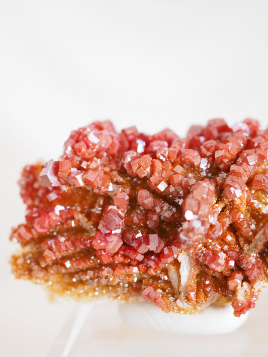 Vanadinit X Baryt Specimen - aus Mibladen Bergbau Bezirk . Midelt. Marokko HIGH QUALITY