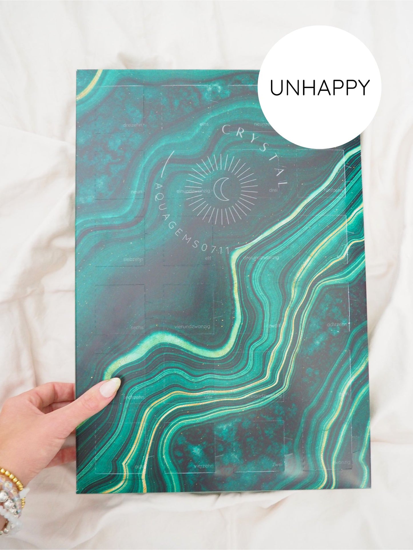 UNHAPPY MYSTERY AQUAGEMS0711 X CRYSTAL Kristall Kalender LIMITED