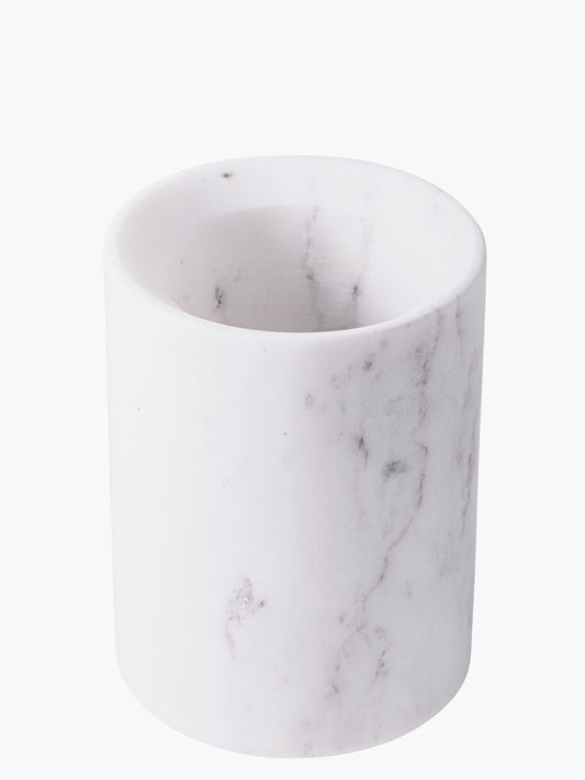 Weißer Marmor Räucher Gefäß 10 cm mit goldfarbenem Messingnetz