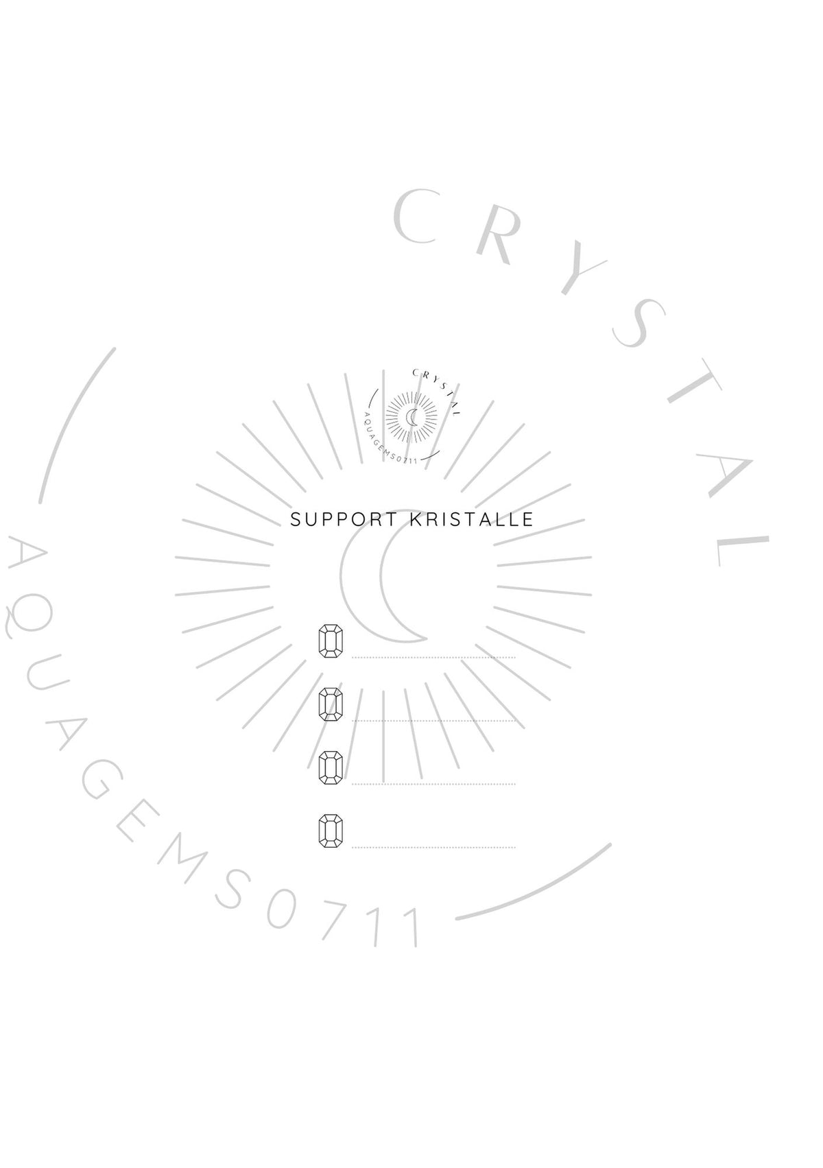 AQUAGEMS0711xCRYSTAL REFLECTION JOURNAL mit MYSTERY Trommelstein
