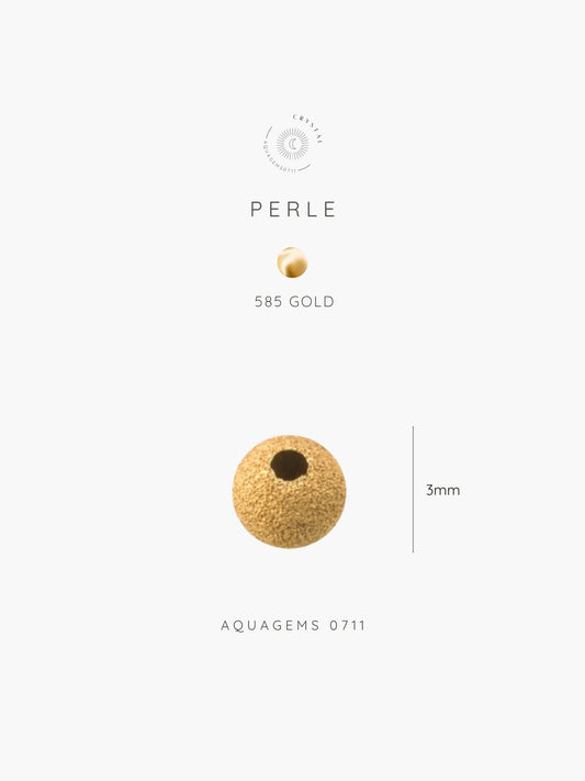 Armband 585 Gold Glitzer Perle