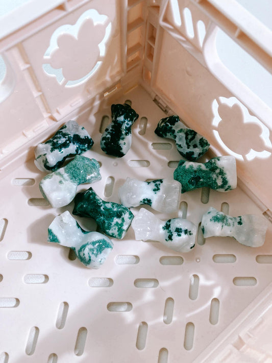 Moos Achat Mini Body Godess 3cm Carving