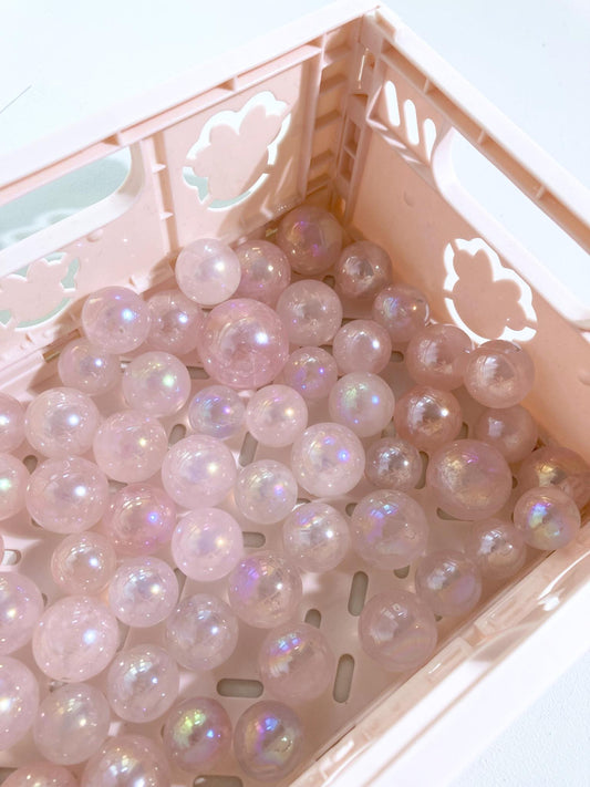 AngelAura Rosequartz Mini Spheres 1.5 - 2cm