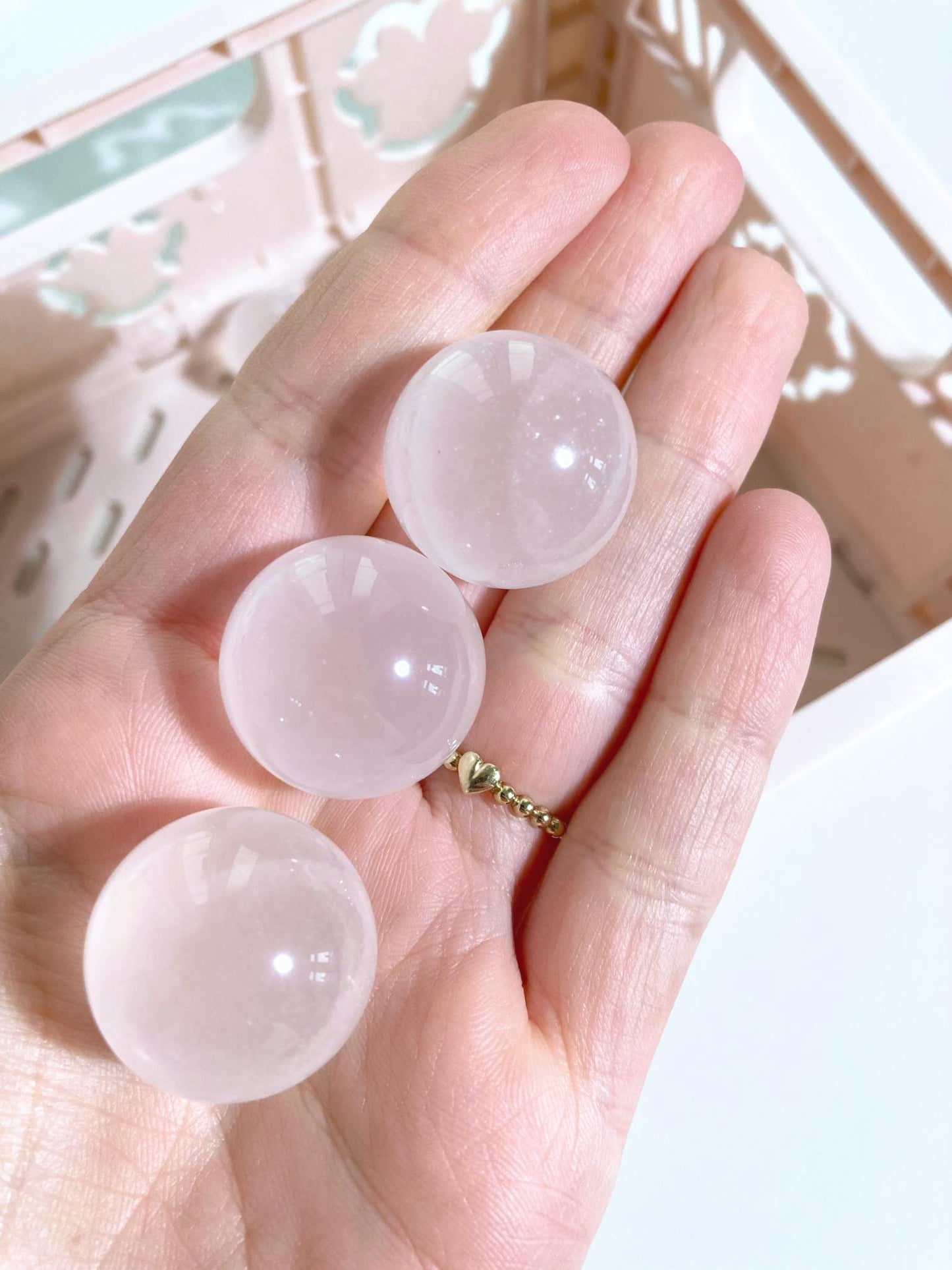 Light Pink Girasol ca. 2 cm Sphere aus Madagascar -High Quality