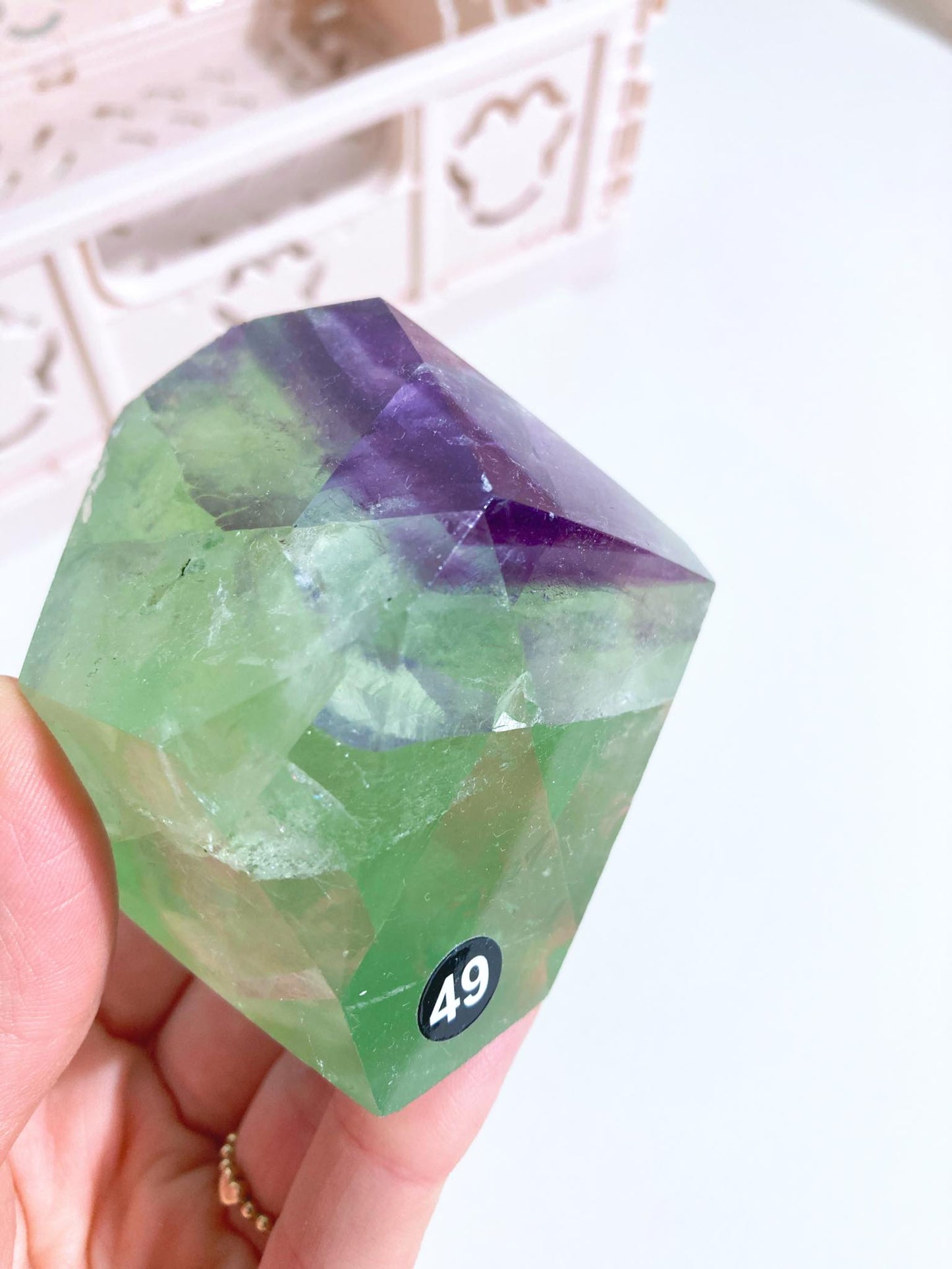 FREEFORM Regenbogen Fluorit aus China ca 6cm - High Quality (49)