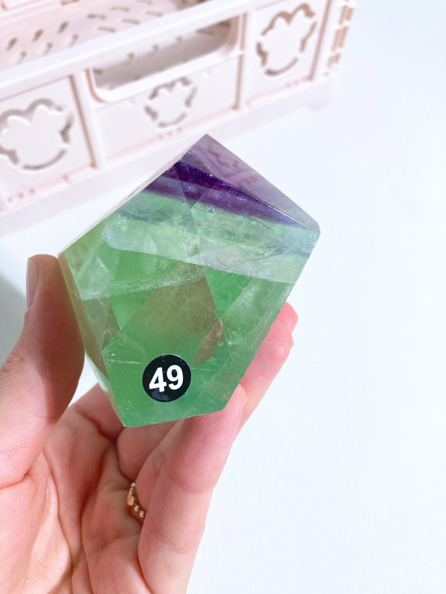 FREEFORM Regenbogen Fluorit aus China ca 6cm - High Quality (49)