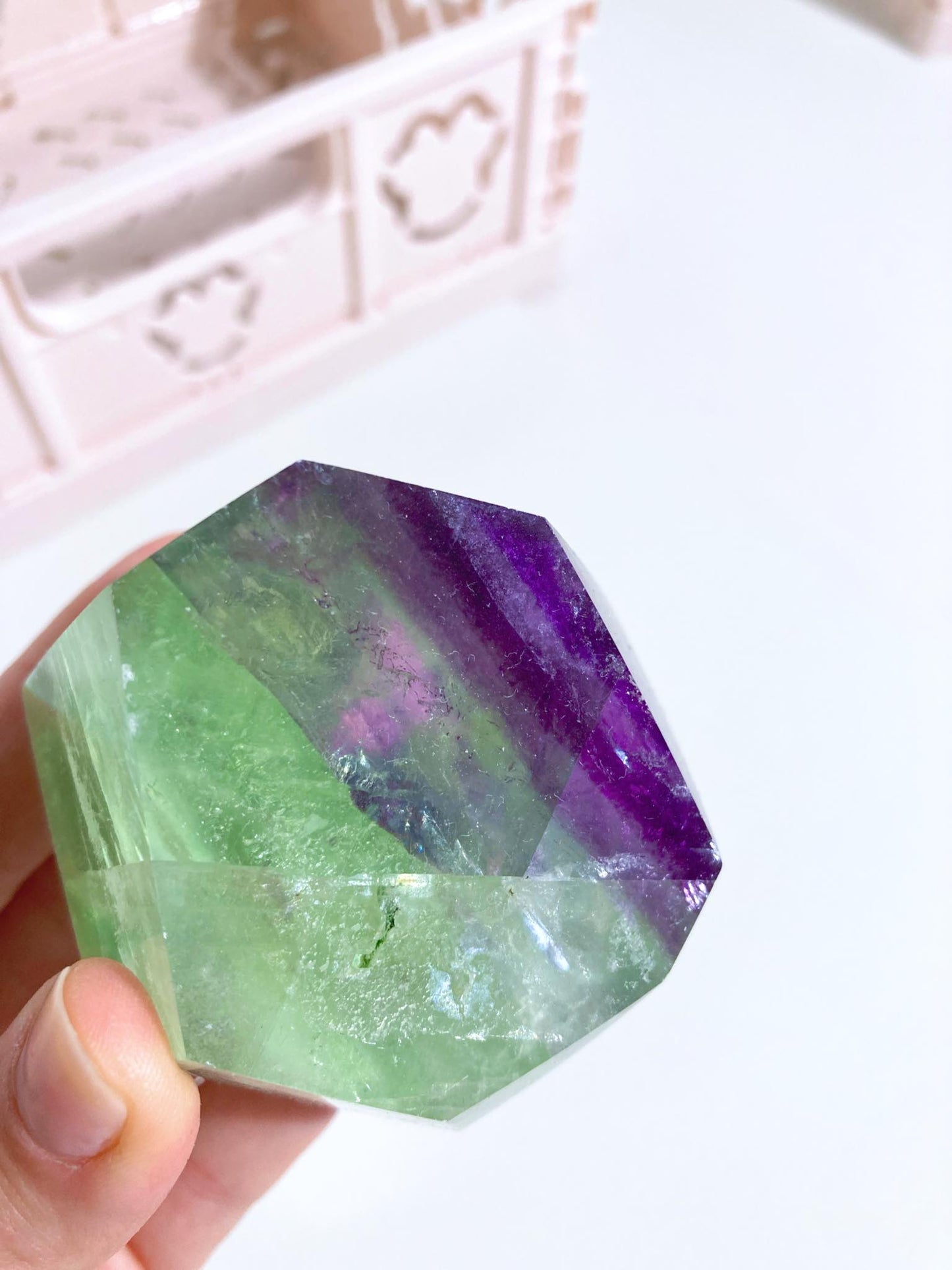 FREEFORM Regenbogen Fluorit aus China ca 6cm - High Quality (49)