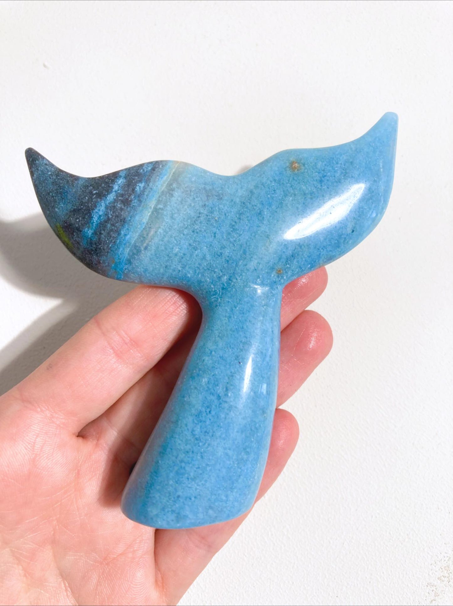 Trolleit Meerjungfrau / Wal Flosse . Trolleite Wale Mermaid Tail ca. 9cm - Handcarved