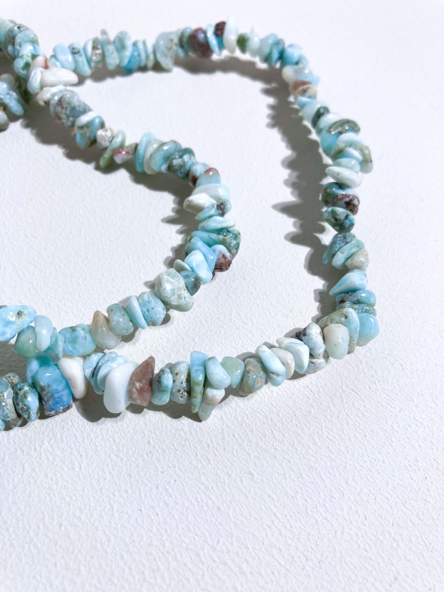 Larimar Chips Kette . Larimar Chips Necklace 45cm - Common Quality