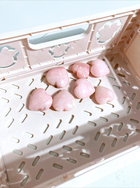 Pinker Andenopal Mini Herz- Pink Opal from Andes mini Heart ca. 3cm - aus Peru High Quality