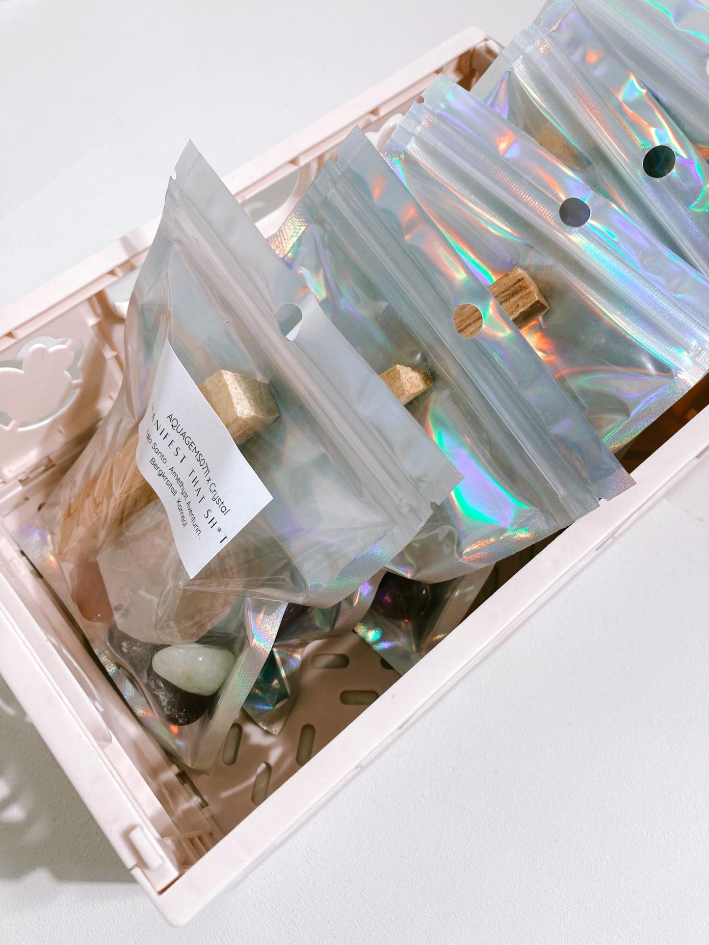 MANIFEST THAT SH*T Räucherset l Palo Santo. Aventurin. Amethyst. Bergkristall. Karneol