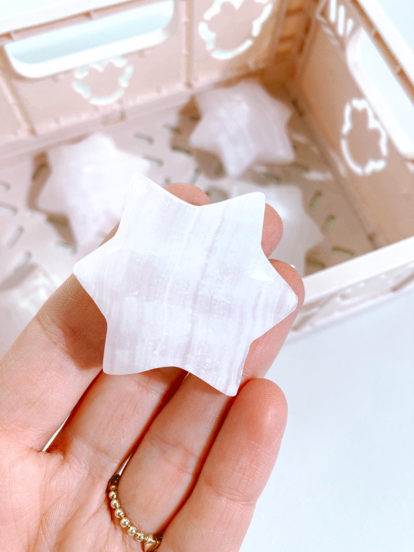 Mangano Calcit Stern - Handcarving UV REAKTIV