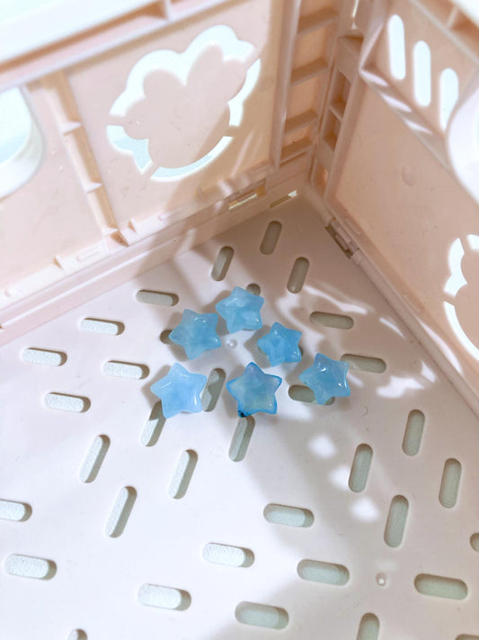 Aquamarin Mini Sternchen Carving 1-1.4cm cm Handcarved - High Quality